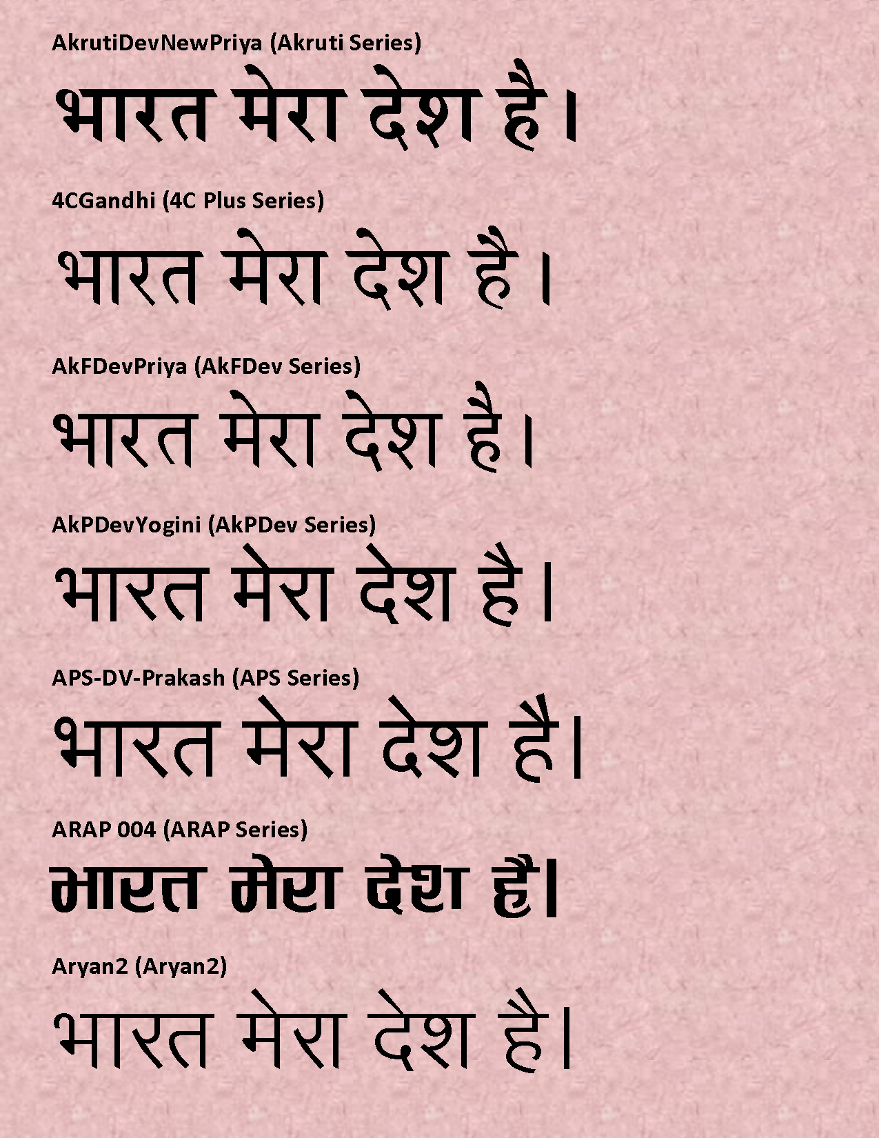 free  aps dv priyanka hindi font